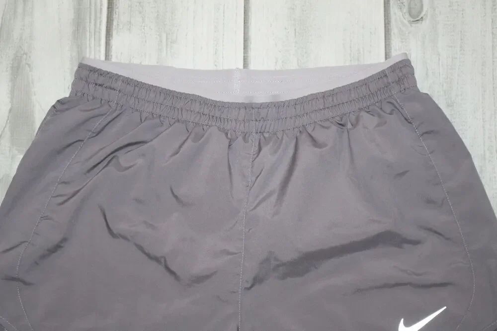 Nike Tempo Dri FIT Running Fitness Shorts Brief Lined Gray/White Women's Medium - Picture 2 of 8